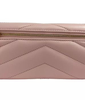 Michael Kors Jet Set Travel Large Quilted Leather Trifold Wallet Powder Blush