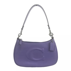 COACH Teri Smooth Leather Crossbody Bag Purse Purple