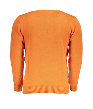 U.S. Grand Polo Orange Fabric Sweater
