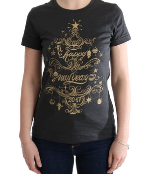 Dolce & Gabbana Elegant Gray Cotton Tee with Exclusive Print Dolce & Gabbana 