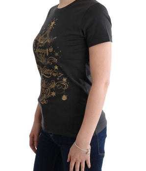 Dolce & Gabbana Elegant Gray Cotton Tee with Exclusive Print Dolce & Gabbana 