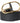 Dolce & Gabbana Black Leather Gold Oval Metal Buckle Belt