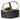 Dolce & Gabbana Black Leather Gold Oval Metal Buckle Belt