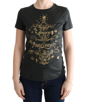 Dolce & Gabbana Emerald Green Cotton Tee with 2017 Print Dolce & Gabbana 