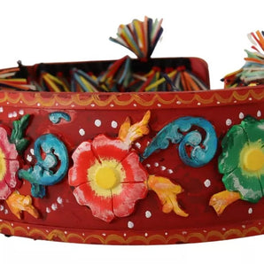 Dolce & Gabbana Multicolor Floral Wide Waist Carretto Belt