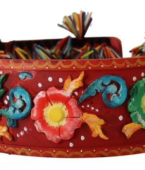 Dolce & Gabbana Multicolor Floral Wide Waist Carretto Belt