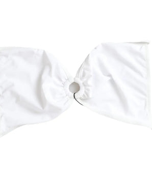 Dolce &amp; Gabbana White Nylon Stretch Swimwear Top Bikini
