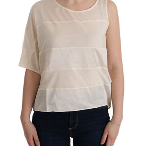 Costume National Beige Sleeveless Modal Top - Elevated Basics