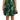 Dolce & Gabbana Green Leaves Print Cotton Flared Mini Dress