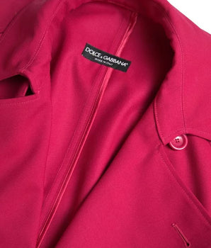 Dolce &amp; Gabbana Gabardina rosa oscuro con doble botonadura