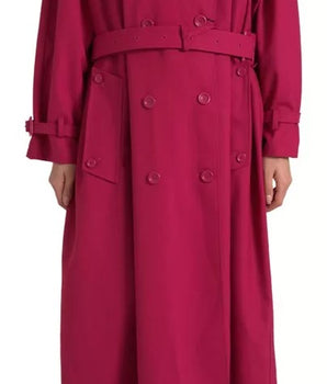 Dolce &amp; Gabbana Gabardina rosa oscuro con doble botonadura