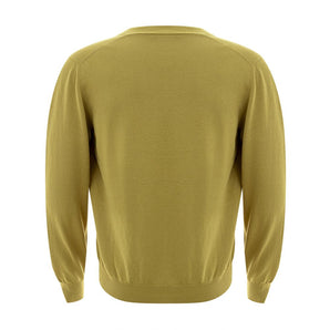 Gran Sasso Italian Wool Cardigan in Vibrant Yellow