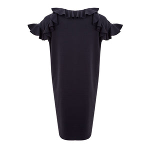 Lardini Elegant Black Viscose Dress