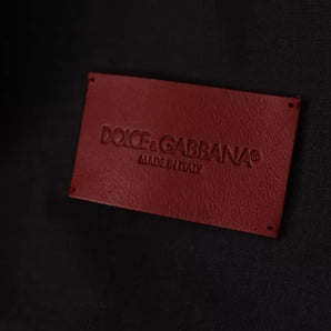 Dolce & Gabbana Red Double Breasted Leather Coat Jacket