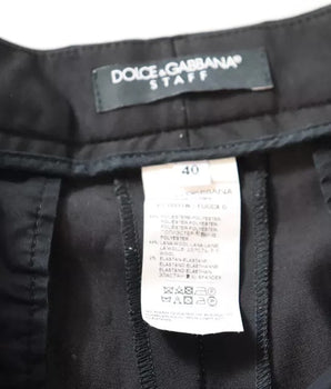 Dolce &amp; Gabbana Pantalones pitillo negros de cintura alta