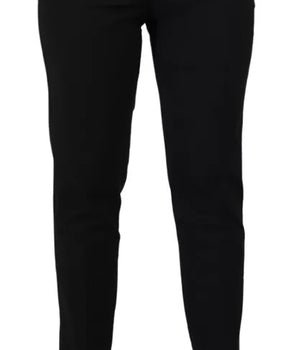 Dolce &amp; Gabbana Pantalones pitillo negros de cintura alta