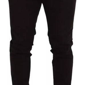 Dolce & Gabbana Brown Skinny Men Cotton Stretch Pants