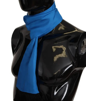 Dolce & Gabbana Royal Blue Scarf Neck Wrap Shawl Silk Scarf