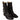 Dolce & Gabbana Black Leather Buckle Mid Calf Boots Shoes