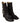 Dolce & Gabbana Black Leather Buckle Mid Calf Boots Shoes