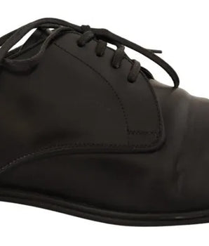 Dolce & Gabbana Black Leather Derby Dress Formal Shoes