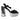 Dolce & Gabbana Black Mirror Heels Crystal Platform Sandals Shoes