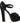Dolce & Gabbana Black Sequin Ankle Strap Heels Sandals Shoes