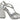 Dolce & Gabbana Silver Crystals T-strap Sandals Leather Shoes