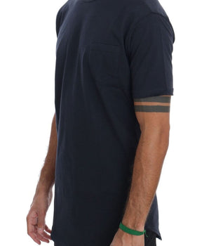 Daniele Alessandrini Chic Blue Cotton Crew-Neck Tee Daniele Alessandrini 