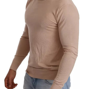 Dolce & Gabbana Beige Cashmere Turtleneck Pullover Sweater