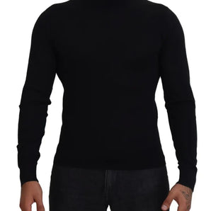 Dolce & Gabbana Black Cashmere Turtleneck Pullover Sweater