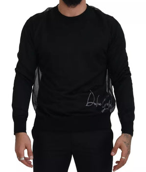 Dolce &amp; Gabbana Men's Black Polyester Pullover Sweater