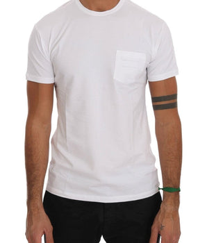 Daniele Alessandrini Elegant White Crew-Neck Cotton T-Shirt Daniele Alessandrini 