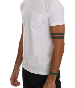 Daniele Alessandrini Elegant White Crew-Neck Cotton T-Shirt Daniele Alessandrini 