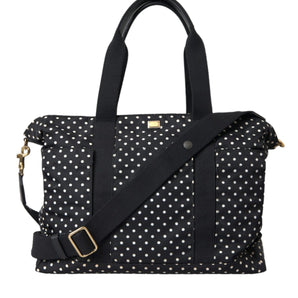 Dolce & Gabbana Black Polka Dot Changing Mat Baby Duffle Bag