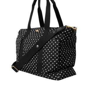 Dolce & Gabbana Black Polka Dot Changing Mat Baby Duffle Bag