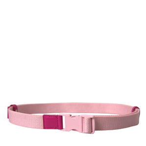 Dolce & Gabbana Pink Canvas Stretch Plastic Buckle Women Belt