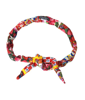 Dolce & Gabbana Multicolor Carretto Print Waist Belt
