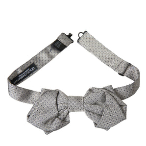 Dolce &amp; Gabbana Gray Silk Adjustable Neck Men Bow Tie