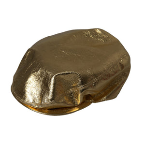 Dolce & Gabbana Metallic Gold Polyester Newsboy Hat Men