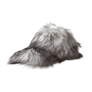 Dolce & Gabbana Black White Faux Fur Baseball Hat Men