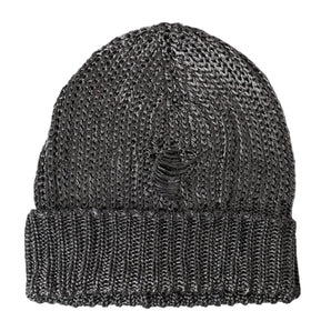 Dolce & Gabbana Dark Gray Viscose Knit Beanie Bonnet Hat Men