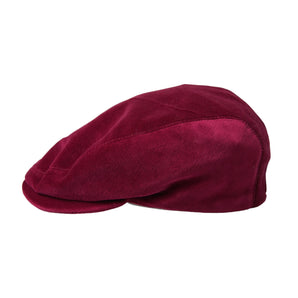 Dolce & Gabbana Maroon Velvet Cotton Newsboy Hat Men