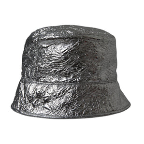 Dolce & Gabbana Metallic Silver Polyester Bucket Hat Men