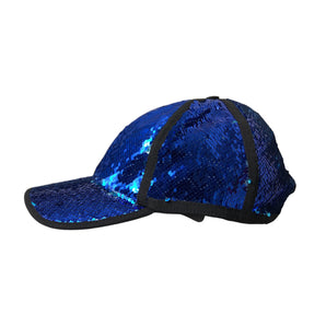 Dolce & Gabbana Royal Blue Sequin Baseball Hat Men