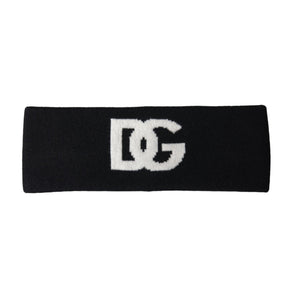 Dolce & Gabbana Black DG Cashmere Knitted Head Band Hat Men