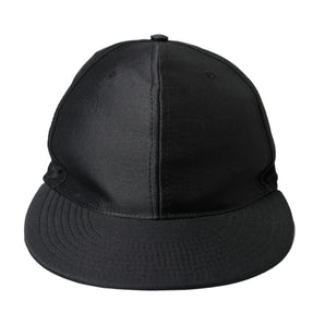 Dolce & Gabbana Black Silk Cotton Logo Baseball Hat Men