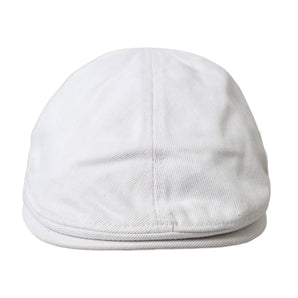 Dolce & Gabbana White Cotton Cloth Newsboy Hat Men