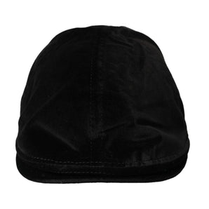 Dolce & Gabbana Black Crown Cotton Newsboy Hat Men