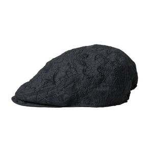 Dolce & Gabbana Black Floral Brocade Newsboy Hat Men